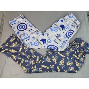 Marvel‎ Pajama Pants Mens Lot Of 2 Small Hawkeyes Thanos Lightweight Drawstring